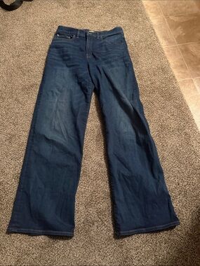 Women’s Dark Blue Wide-Leg Jeans Madewell Size 29